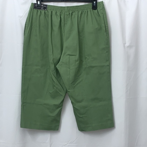 Women’s Alfred Dunner Classic Fit Green Capri Size 16P NEW WITH TAGS - Picture 4 of 7